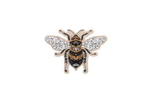 Dřevěná brož Včela